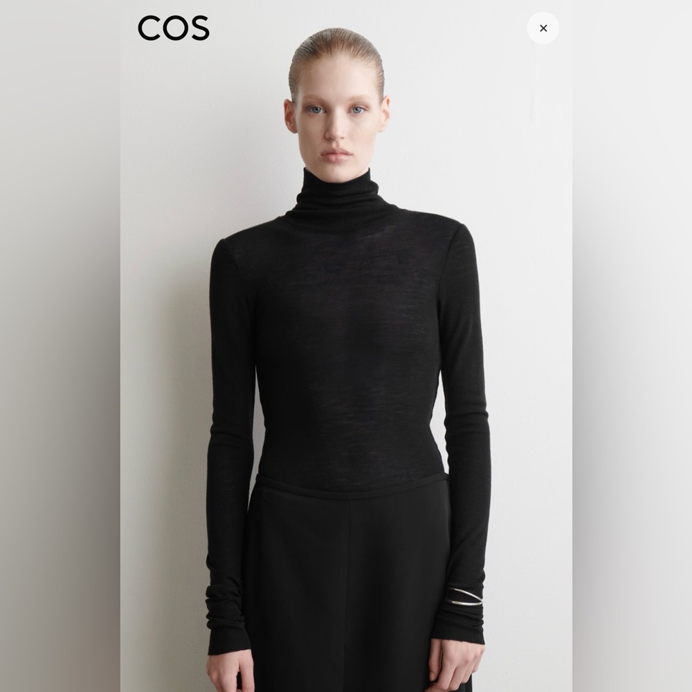 COS Pink Turtleneck Top